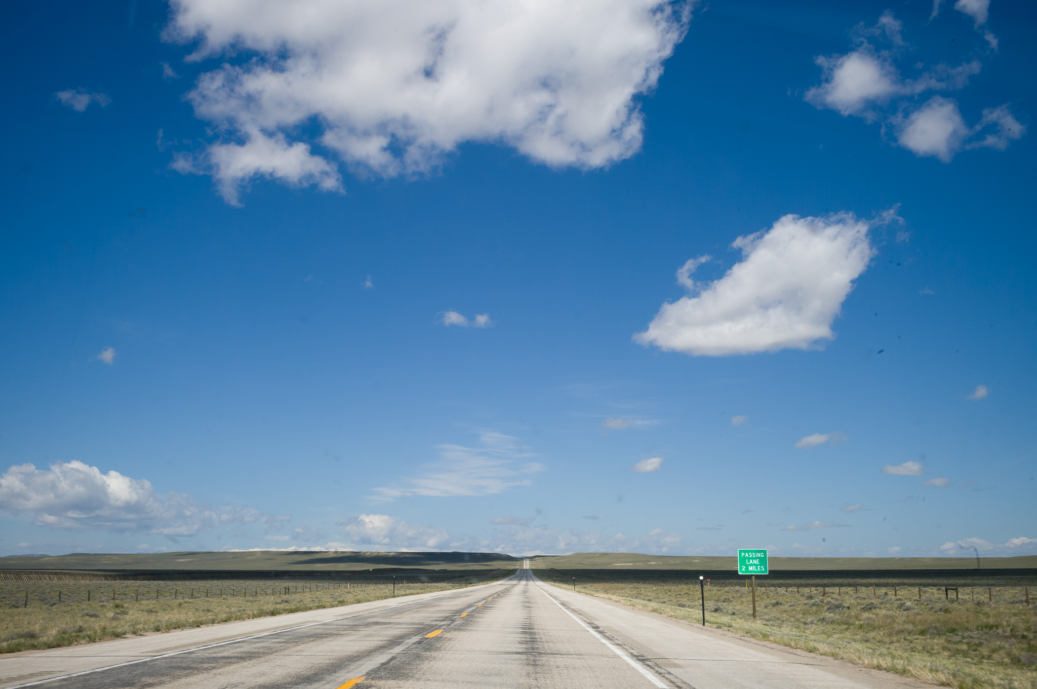 A long empty road stretching into the distance